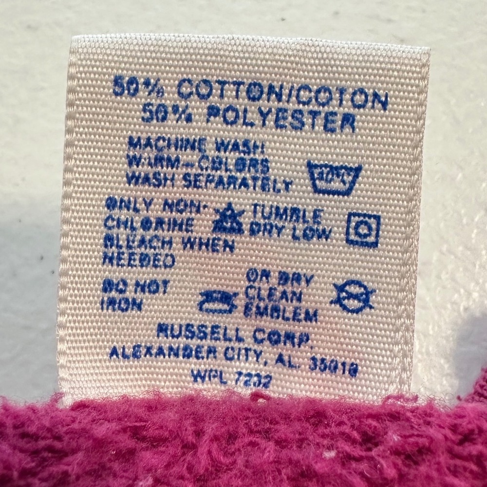 Vintage 80s Jerzees Goose Sweatshirt M 38-40 Pink Cottagecore USA Made READ - Picture 9 of 10